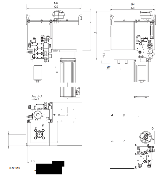 Installation drawings of ePrAX@control15 - right