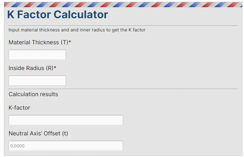 K factor calculator