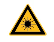 WARNING:Refers to a potential Laser Hazard.The symbol 
represents laser radiation. The symbol is pasted on laser 
output end.